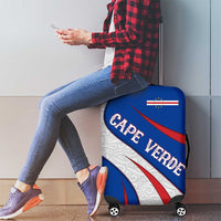 Cape Verde Luggage Cover with Blue Red Flag Nós Kretxeu Spirit