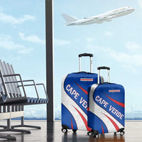 Cape Verde Luggage Cover with Blue Red Flag Nós Kretxeu Spirit