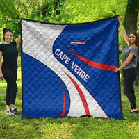 Cape Verde Quilt with Blue Red Flag Nós Kretxeu Spirit