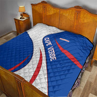 Cape Verde Quilt with Blue Red Flag Nós Kretxeu Spirit