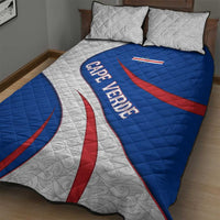 Cape Verde Quilt Bed Set with Blue Red Flag Nós Kretxeu Spirit
