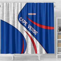 Cape Verde Shower Curtain with Blue Red Flag Nós Kretxeu Spirit