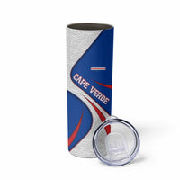 Cape Verde Skinny Tumbler with Blue Red Flag Nós Kretxeu Spirit