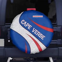 Cape Verde Spare Tire Cover with Blue Red Flag Nós Kretxeu Spirit