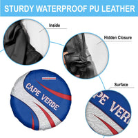 Cape Verde Spare Tire Cover with Blue Red Flag Nós Kretxeu Spirit