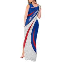 Cape Verde Tank Maxi Dress with Blue Red Flag Nós Kretxeu Spirit