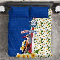 Cape Verde Bedding Set with Kingfisher Bird Floral Flag Spirit