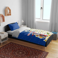 Cape Verde Bedding Set with Kingfisher Bird Floral Flag Spirit