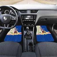 Cape Verde Car Mats with Kingfisher Bird Floral Flag Spirit