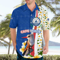 Cape Verde Hawaiian Shirt with Kingfisher Bird Floral Flag Spirit
