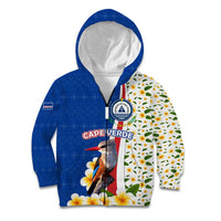 Cape Verde Kid Hoodie with Kingfisher Bird Floral Flag Spirit