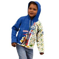Cape Verde Kid Hoodie with Kingfisher Bird Floral Flag Spirit