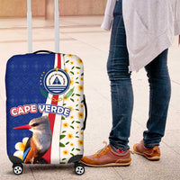 Cape Verde Luggage Cover with Kingfisher Bird Floral Flag Spirit