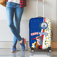 Cape Verde Luggage Cover with Kingfisher Bird Floral Flag Spirit