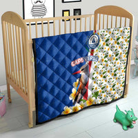 Cape Verde Quilt with Kingfisher Bird Floral Flag Spirit