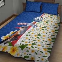Cape Verde Quilt Bed Set with Kingfisher Bird Floral Flag Spirit