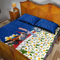 Cape Verde Quilt Bed Set with Kingfisher Bird Floral Flag Spirit