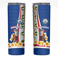 Cape Verde Skinny Tumbler with Kingfisher Bird Floral Flag Spirit
