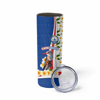 Cape Verde Skinny Tumbler with Kingfisher Bird Floral Flag Spirit