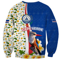 Cape Verde Sweatshirt with Kingfisher Bird Floral Flag Spirit