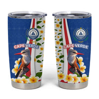 Cape Verde Tumbler Cup with Kingfisher Bird Floral Flag Spirit