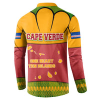 Cape Verde Button Sweatshirt with One Heart Ten Islands National Emblem Spirit