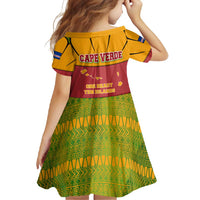 Cape Verde Family Matching Off Shoulder Maxi Dress and Hawaiian Shirt with One Heart Ten Islands National Emblem Spirit