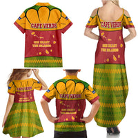 Cape Verde Family Matching Summer Maxi Dress and Hawaiian Shirt with One Heart Ten Islands National Emblem Spirit