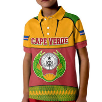 Cape Verde Kid Polo Shirt with One Heart Ten Islands National Emblem Spirit