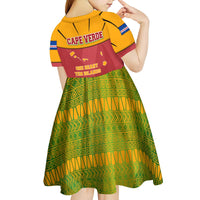 Cape Verde Kid Short Sleeve Dress with One Heart Ten Islands National Emblem Spirit