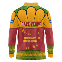 Cape Verde Long Sleeve Polo Shirt with One Heart Ten Islands National Emblem Spirit