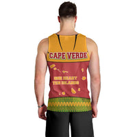 Cape Verde Men Tank Top with One Heart Ten Islands National Emblem Spirit