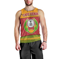 Cape Verde Men Tank Top with One Heart Ten Islands National Emblem Spirit