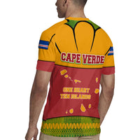 Cape Verde Rugby Jersey with One Heart Ten Islands National Emblem Spirit