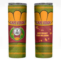Cape Verde Skinny Tumbler with One Heart Ten Islands National Emblem Spirit