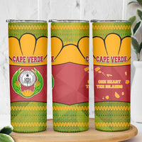 Cape Verde Skinny Tumbler with One Heart Ten Islands National Emblem Spirit
