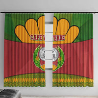 Cape Verde Window Curtain with One Heart Ten Islands National Emblem Spirit