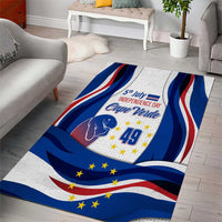 Cape Verde Area Rug with Independence Day 5th July Flag Celebration Spirit
