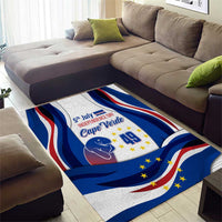 Cape Verde Area Rug with Independence Day 5th July Flag Celebration Spirit