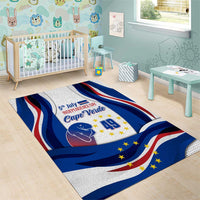 Cape Verde Area Rug with Independence Day 5th July Flag Celebration Spirit