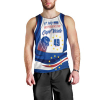 Cape Verde Men Tank Top with Independence Day 5th July Flag Celebration Spirit
