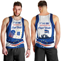 Cape Verde Men Tank Top with Independence Day 5th July Flag Celebration Spirit