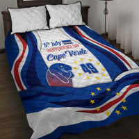Cape Verde Quilt Bed Set with Independence Day 5th July Flag Celebration Spirit