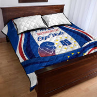 Cape Verde Quilt Bed Set with Independence Day 5th July Flag Celebration Spirit
