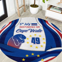 Cape Verde Round Carpet with Independence Day 5th July Flag Celebration Spirit