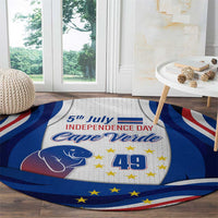Cape Verde Round Carpet with Independence Day 5th July Flag Celebration Spirit