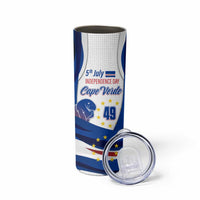 Cape Verde Skinny Tumbler with Independence Day 5th July Flag Celebration Spirit