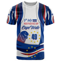 Cape Verde T Shirt with Independence Day 5th July Flag Celebration Spirit
