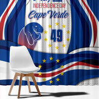 Cape Verde Window Curtain with Independence Day 5th July Flag Celebration Spirit