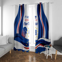 Cape Verde Window Curtain with Independence Day 5th July Flag Celebration Spirit